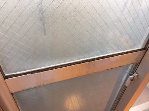 ガラス清掃作業前