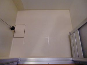 床・排水口作業後