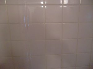 壁面タイル作業後