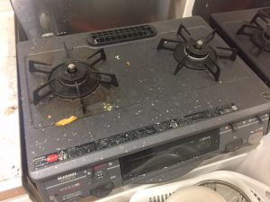 ガスコンロ清掃前