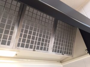 レンジフィルター清掃作業後