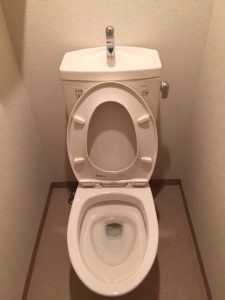 トイレクリーニング作業後
