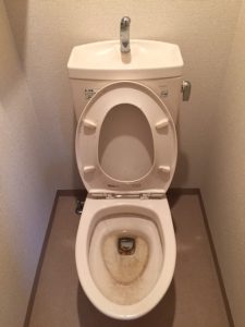 トイレクリーニング作業前