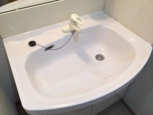洗面台クリーニング後