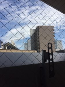 ガラス清掃作業後